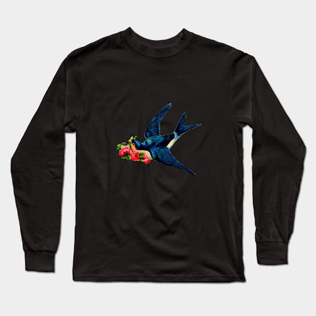 Swallow Long Sleeve T-Shirt by snexus